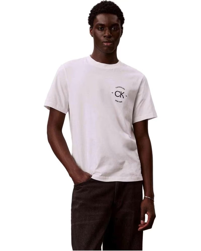 CALVIN KLEIN CAMISETA DE MANGA CORTA LV04RE825G - CAMISETA EN BLANCO PARA HOMBRE BRIGHT WHITE