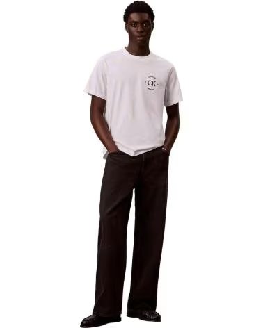 CALVIN KLEIN CAMISETA DE MANGA CORTA LV04RE825G - CAMISETA EN BLANCO PARA HOMBRE BRIGHT WHITE