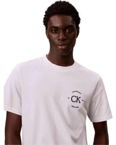 CALVIN KLEIN CAMISETA DE MANGA CORTA LV04RE825G - CAMISETA EN BLANCO PARA HOMBRE BRIGHT WHITE
