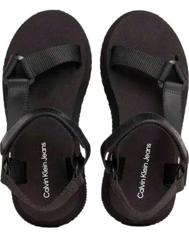 CALVIN KLEIN YW0YW01353 PLATEAU-SANDALEN BEH-NEGRO
