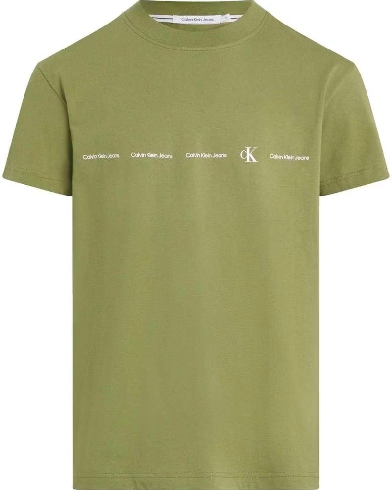 CALVIN KLEIN T-SHIRT A MANICHE CORTE J30J324668 L9N-VERDE