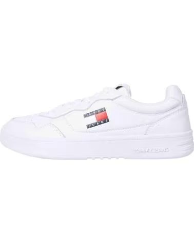TOMMY HILFIGER CUPSOLE LEATHER EM0EM01443 SNEAKER FÜR HERREN WEISS YBR WHITE