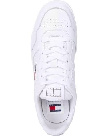 TOMMY HILFIGER CUPSOLE LEATHER EM0EM01443 SNEAKER FÜR HERREN WEISS YBR WHITE