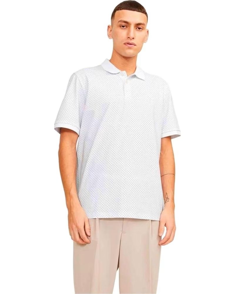 JACK AND JONES & KURZARM-POLOSHIRT MIT MUSTER FÜR HERREN AZUL