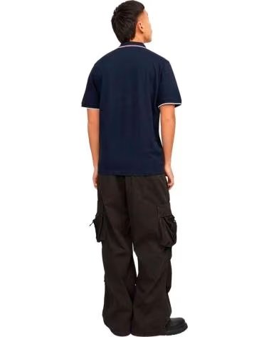 JACK AND JONES POLO DE MANGA CORTA JACKJONES JACK JONES 12252395 - POLO EN AZUL PARA HOMBRE AZUL MARINO
