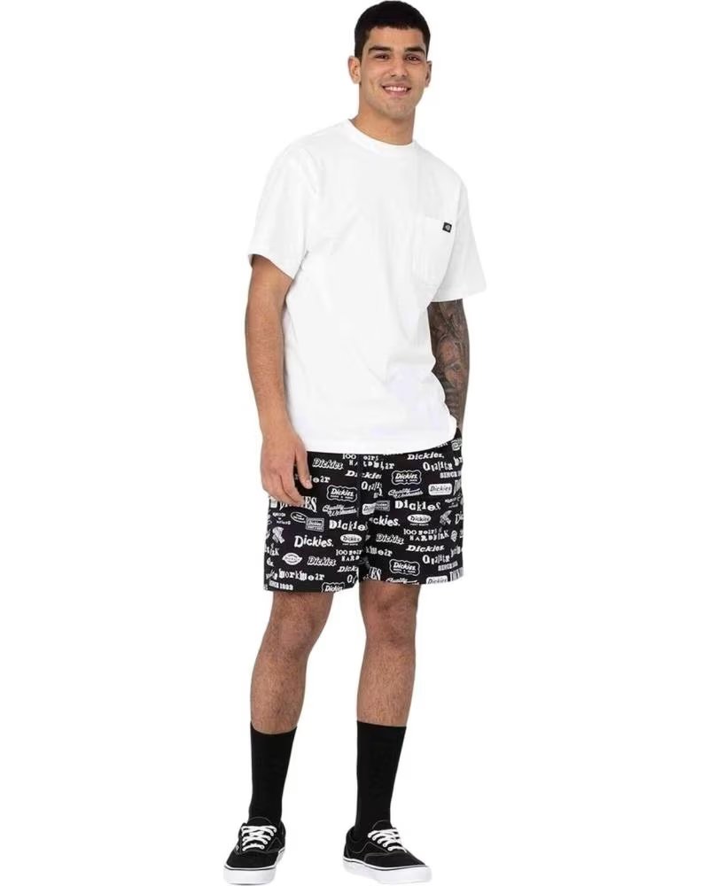 DICKIES PANTALONCINI DK0A4XON STAMPATI NEGRO - BLANCO
