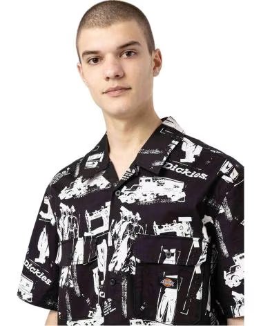 DICKIES CAMISA DK0A4XN7 ESTAMPADA DE MANGA CORTA NEGRO - BLANCO