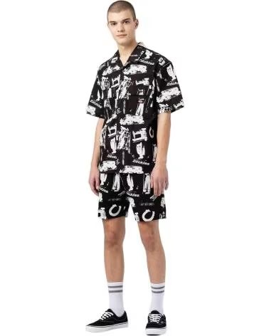DICKIES CAMISA DK0A4XN7 ESTAMPADA DE MANGA CORTA NEGRO - BLANCO