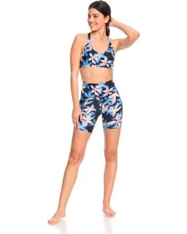 ROXY REGGISENO SPORTIVO HEART INTO IT BRA PT CON STAMPA FLOREALE NEGRO-KVJ8