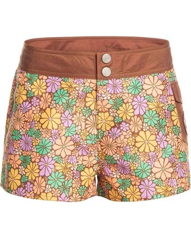 ROXY NEW FASHION 2 INCH FLORAL PRINT SHORTS MARRóN-CQR7