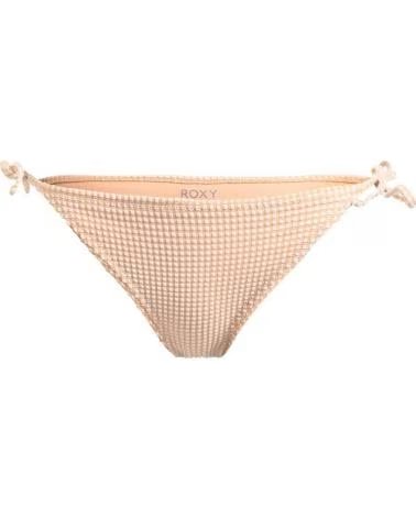 ROXY GINGHAM TS CHEEKY BIKINI BOTTOM BEIGE BROWN MARRóN-CJJ0