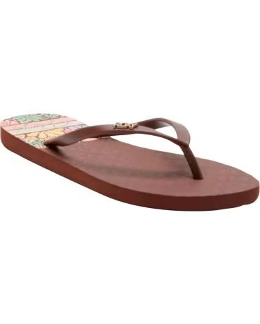ROXY VIVA PRINTED FLIP FLOPS BROWN MARRóN-BRN