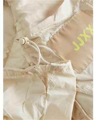 JJXX Chaqueta Nora Lightweight Collar-Less - Chaqueta en beige para mujer CRUDO