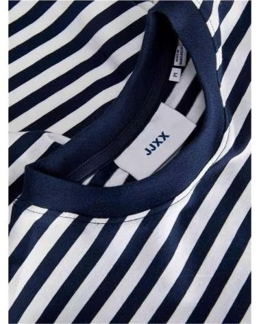 JJXX ABITO ANNABEL LOOSE RIGHE MANICA CORTA BLANCO-AZUL MARINO