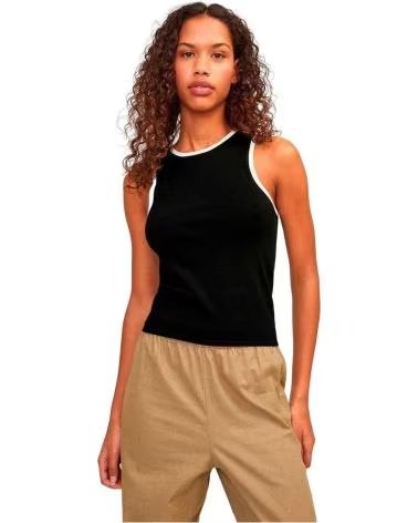 JJXX KURZARM-T-SHIRT EVELYN COMFY - DAMEN TOP BLANCO-NEGRO
