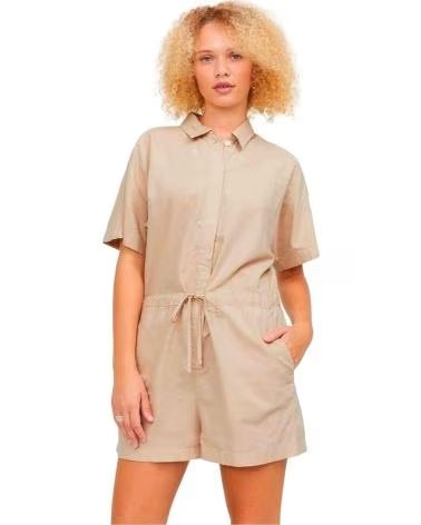 JJXX KURZER JUMPSUIT TRALA LINEN BLEND BEIGE