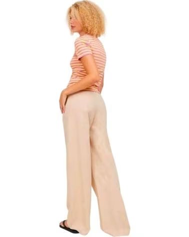 JJXX CALÇAS COMPRIDAS FLORA LINEN BLEND BEIGE