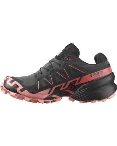 SALOMON SPEEDCROSS 6 GORE-TEX WANDERSCHUHE FÜR DAMEN SCHWARZ NINE IRON-BLACK-FLAMINGO PINK