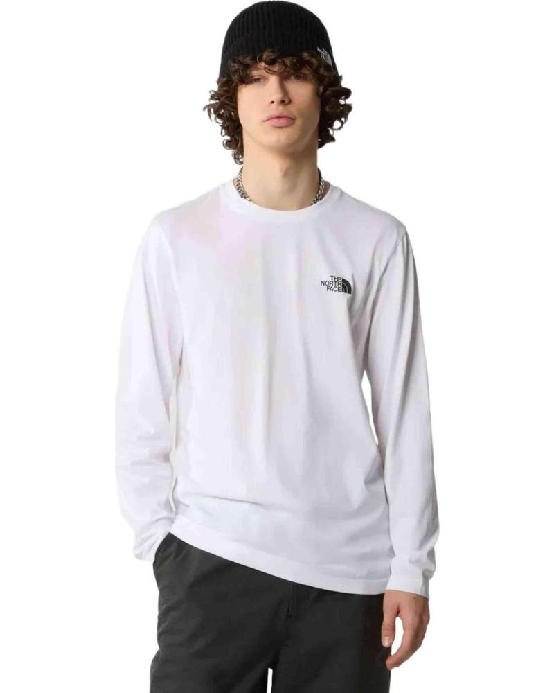 THE NORTH FACE CAMISETA DE MANGA LARGA THE NF0A87QNFN41 PARA HOMBRE, COLOR BLANCO