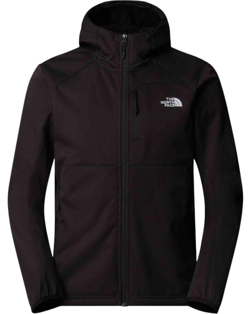 THE NORTH FACE CHAQUETA SOFTSHELL THE NF0A3YFP4H01 CON CAPUCHA PARA HOMBRE NEGRO