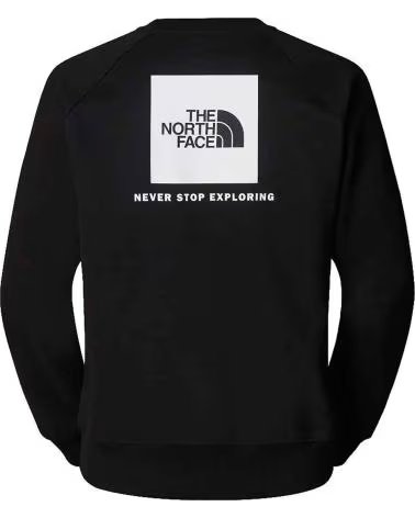 THE NORTH FACE FELPA THE CON LOGO E SLOGAN SUL RETRO NEGRO