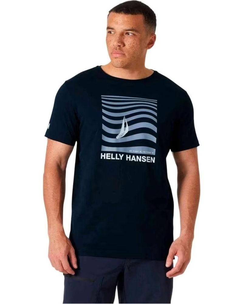 HELLY HANSEN T-SHIRT 54601597 A MANICHE CORTE CON STAMPA NAUTICA AZUL