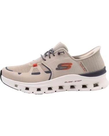 SKECHERS BASKETS GLIDE STEP PRO 123-232930 BEIGE HOMME TPOR