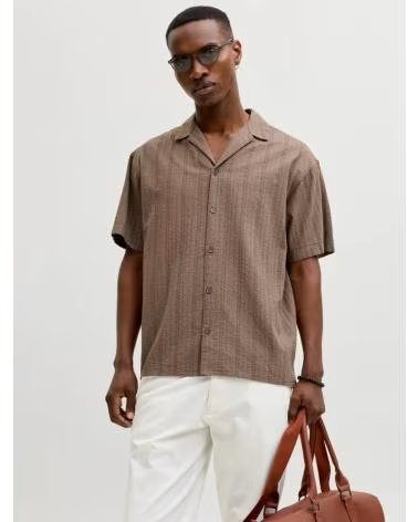 JACK AND JONES CHEMISE À MANCHES COURTES & 12289457 MARRóN
