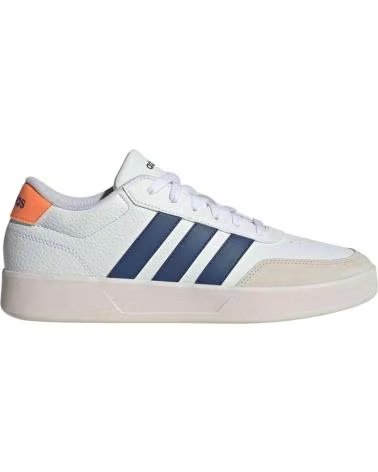 ADIDAS BREAKNET 30 SNEAKER WEISS MIT BLAU UND ORANGE DETAILS WHITE