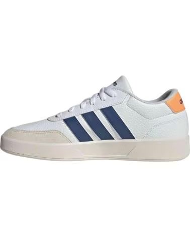 ADIDAS BREAKNET 30 SNEAKER WEISS MIT BLAU UND ORANGE DETAILS WHITE
