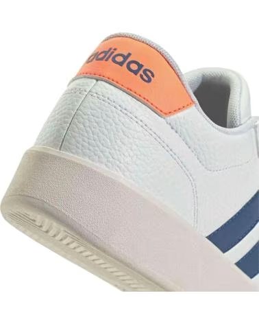 ADIDAS BREAKNET 30 SNEAKER WEISS MIT BLAU UND ORANGE DETAILS WHITE