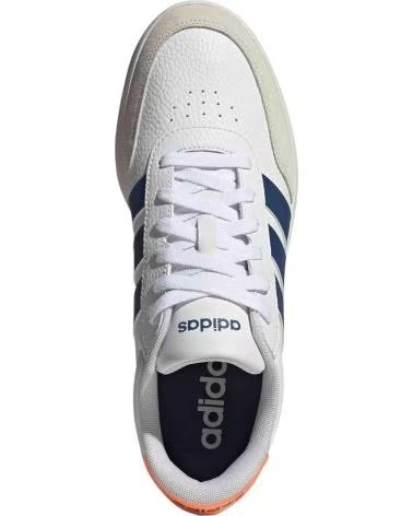 ADIDAS BREAKNET 30 SNEAKER WEISS MIT BLAU UND ORANGE DETAILS WHITE