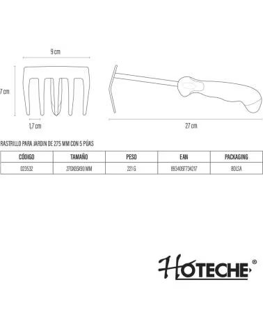 FERRAMENTA MANUAL DE JARDINAGEM ANCINHO HOTECHE MULTICOLOR