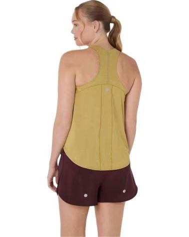 ASICS CAMISETA DE TIRANTES ROAD TANK MUJER OCRE