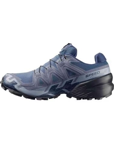 SALOMON TÊNIS DE TRILHA SPEEDCROSS 6 GORE-TEX AZUL MASCULINO GRIS