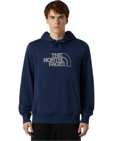 THE NORTH FACE FELPA CON CAPPUCCIO THE DREW PEAK LIGHT BLU NAVY DA UOMO