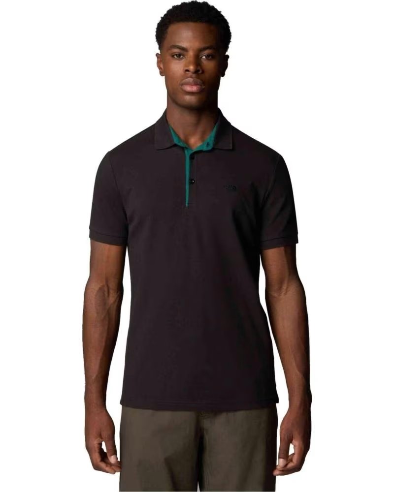 THE NORTH FACE THE PREMIUM SLIM KURZARM-POLOSHIRT BLACK