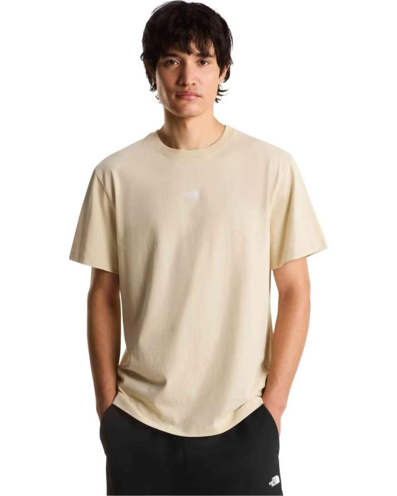 THE NORTH FACE CAMISETA DE MANGA CORTA M ESSENTIAL CENTER LOGO RELAXED SHORT SL DESERT STONE EN BEIGE PARA UNISEX LIGHT BEIGE