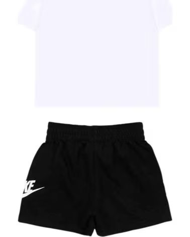 NIKE CHANDAL NKN CLUB TEE AND SHORT SET NEGRO 66L596-F66 C BLANCO