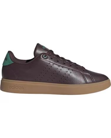 ADIDAS SNEAKER DA UOMO ADVANTAGE 20 MARRONI CON DETTAGLI VERDI