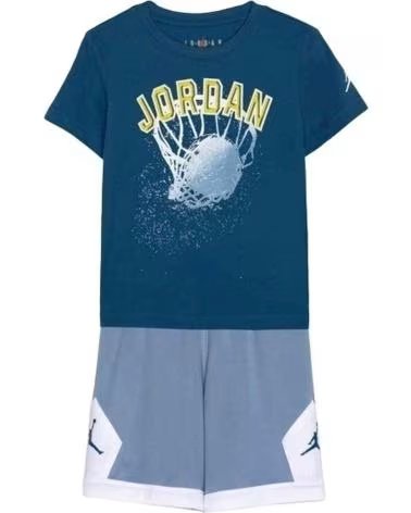 JORDAN CONJUNTO JDB HOOP STYLES MESH PARA BEBÉ BLUE GREY