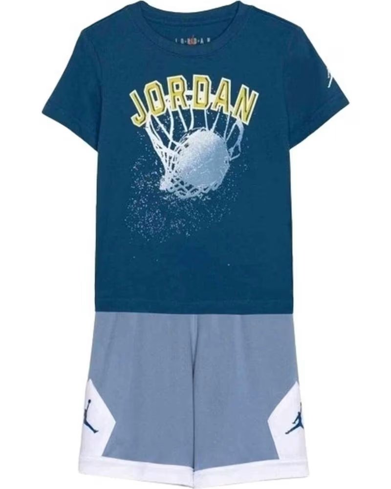 JORDAN CONJUNTO JDB HOOP STYLES MESH PARA BEBÉ BLUE GREY