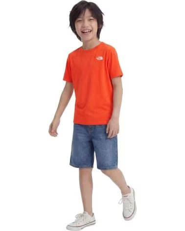 THE NORTH FACE CAMISETA DE MANGA CORTA TEEN NEW 24-7 SS TEE LAVA EN ROJO PARA UNISEX RED