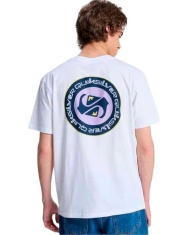 QUICKSILVER T-SHIRT QUIKSILVER 8290-WBB BIANCA A MANICHE CORTE DA UOMO BLANCO