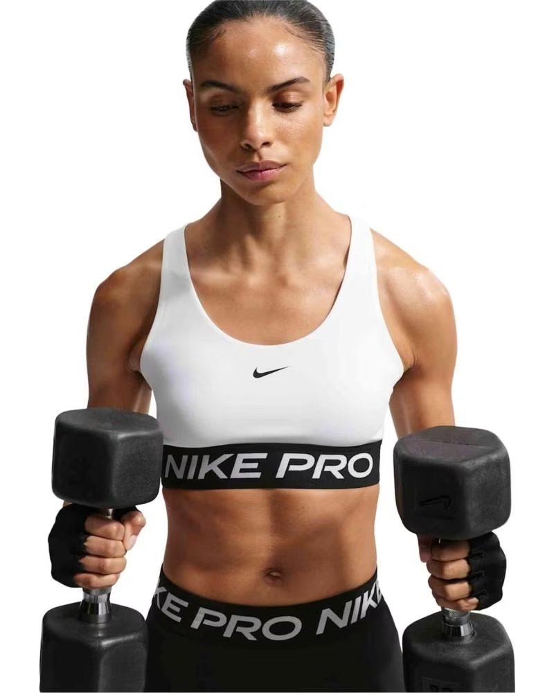 NIKE TOP SPORTIVO PRO 365 DA DONNA WHITE