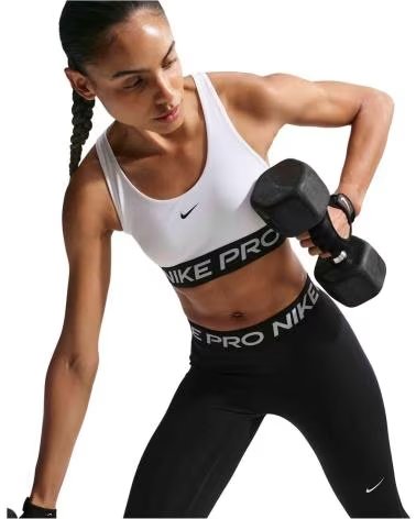 NIKE TOP SPORTIVO PRO 365 DA DONNA WHITE