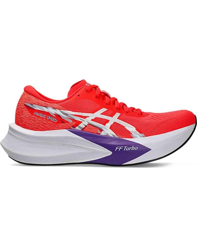 ASICS ZAPATILLAS DE RUNNING MAGIC SPEED 4 FF TURBO MUJER FLASH RED-WHITE
