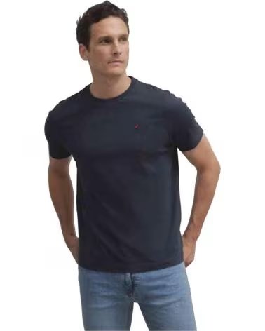 SILBON SHORT SLEEVE T-SHIRT 124602 FOR MEN NAVY BLUE AZUL