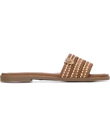 REFRESH FLAT SANDALS WITH BRAIDED CAMEL STRAP