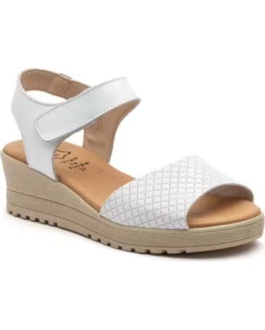 ALTO ESTILO SANDALIAS DE CUNA NEGRAS PARA MUJER CON CIERRE DE VELCRO Y PALA GRABADA HECHO EN ESPANA MODELO E649 TALLAS 36 A 41 B